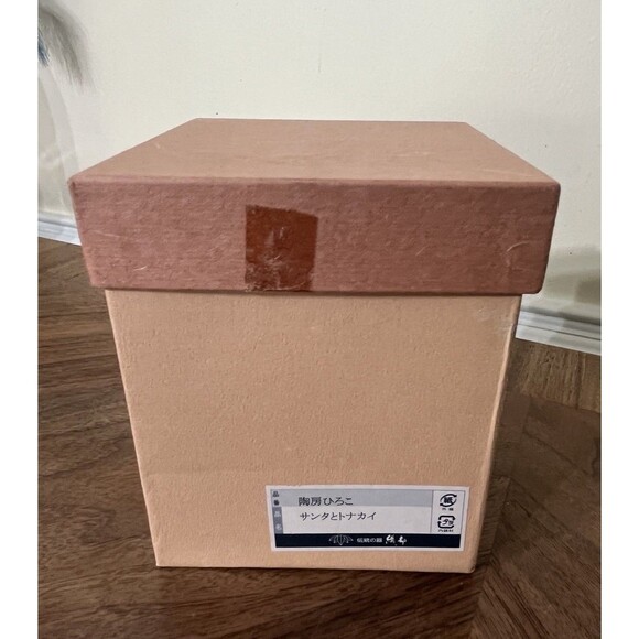 Santa Wood Sign Hand Painted/Red Clay Santa Rudolph Luminary Votive Holder VTG - Picture 10 of 16